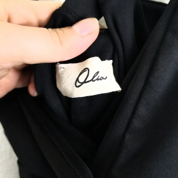 OLIA Surplice Cross Back Maxi Dress Black Small - Picture 4 of 5